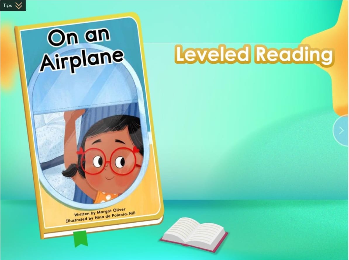 On an airplane, there are various leveled reading lessons plans and teaching resources available for VIPKid teachers.