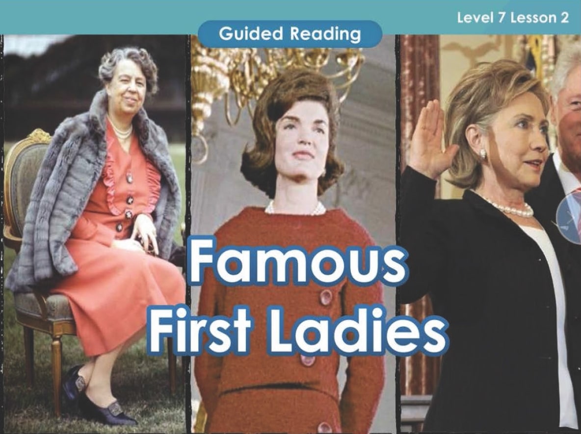 Lesson 2 for K-12 teachers on famous first ladies, including comprehensive lesson plans.