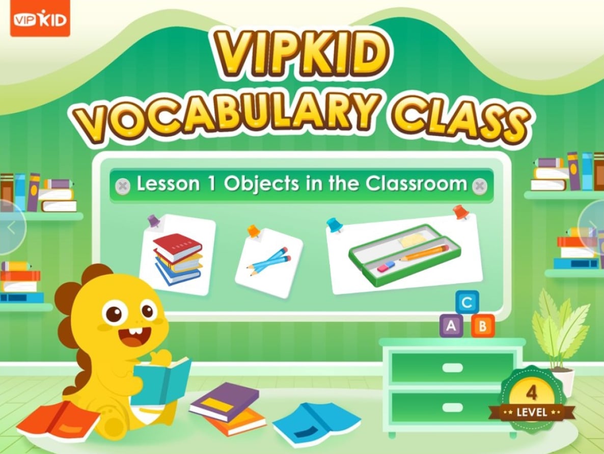 The Vipkid teacher will provide lesson plans for the K-12 vocabulary class, focusing on objects in the classroom.